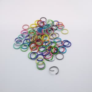 100 Pieces  Mixed Colors Coated Metal Jump Rings - Earrings and Jewelry Findings Australia ,100 pieces 10mm