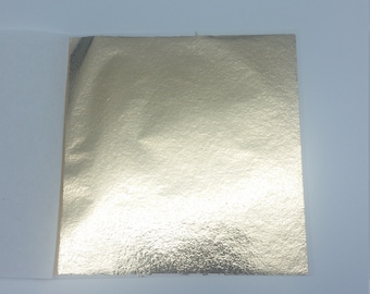 Champagne Gold Metallic Foil leaf for polymer clay/Metal Leaf/Nail Art/Slime 10 sheets DIY /pack of 10 pieces.