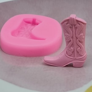 Cowboy Boot Silicone Mold, Cowboy , Polymer Clay Mold, Clay Molds,Resin Molds, Fondant Molds, Chocolate mold,  Jelly Mold.