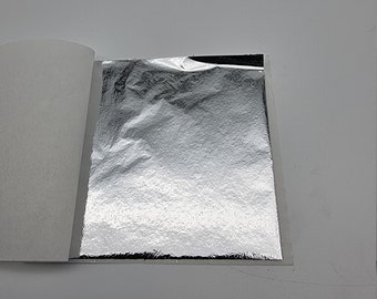 10 PCS Metal Foil , Silver Metal Leaf Sheets , 10 PCS, Colored Metallic Foil Leaf ,Polymer Clay Art , Resin  Art, Nail Art .