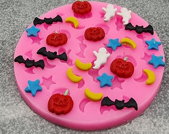 Silicone Mold ,Halloween Shapes Mold ,Mini Shapes , Resin Making , Polymer Clay Making Mold , Resin Molds, Charm Molds ,Earring Molds .