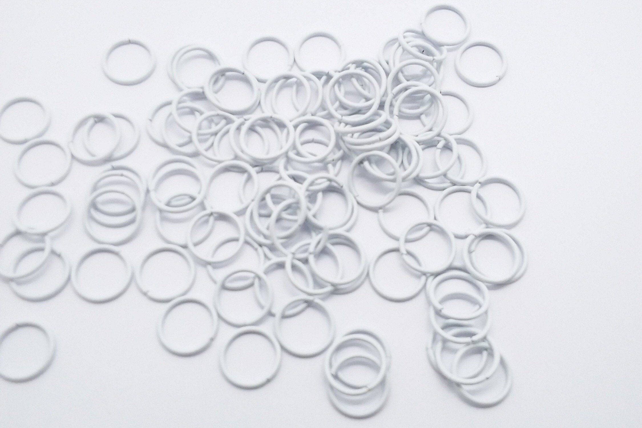 White Colored Jump Rings Coated Metal Jump Rings Earrings Etsy Australia