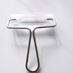 Acrylic Brayer, Roller, Solid Transparent Acrylic ,Roller for Polymer clay making, Clear  Acrylic Brayer, Solid Clear Brayer.