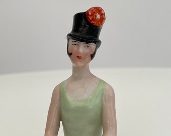 1920s half doll top hat antique