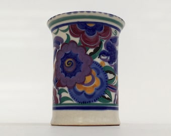 1920s Poole Pottery Art Deco ceramic vase bird pattern vintage antique