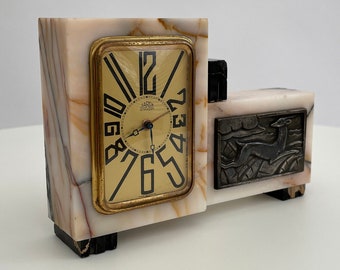 1930s mantle clock Art Deco antique