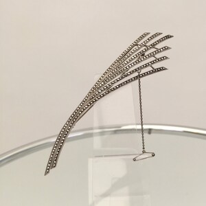 1960s brooch silver and marcasite vintage