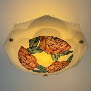 Art Deco ceiling light shade plaffonier antique vintage