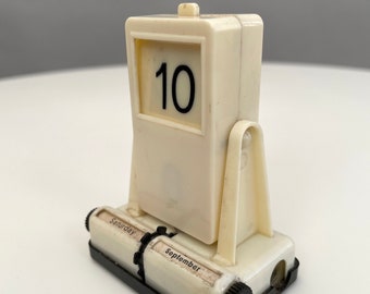 1930s Art Deco perpetual desk calendar and pencil sharpener vintage