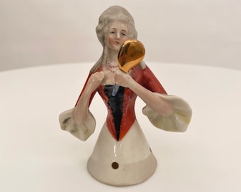 1920s half doll modelled as an 18th century lady