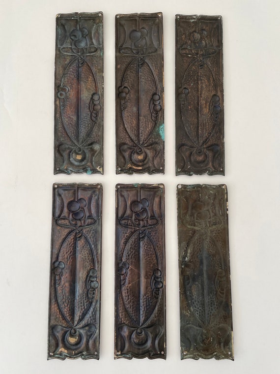 Art Nouveau Door Finger Plates William Tonks Set of Six - Etsy