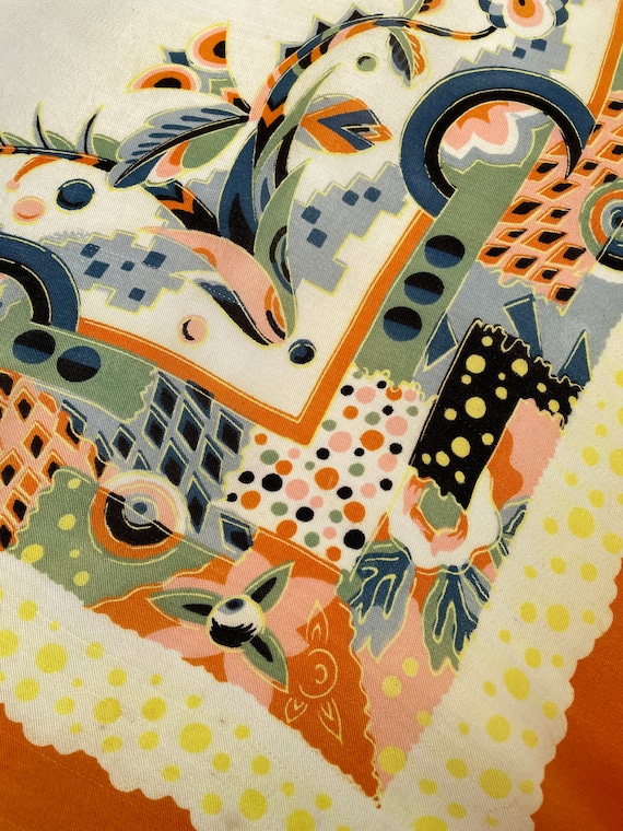 パリで出会ったヴィンテージ・アールデコ刺繍テーブルクロス】