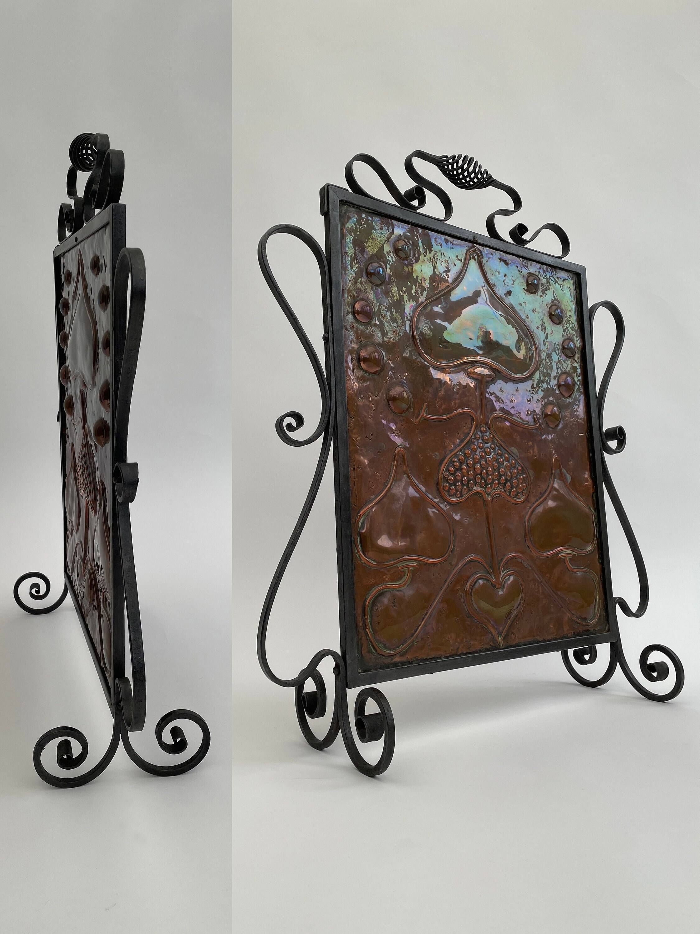 Antique Fire Screen Arts and Crafts Movement Copper - Etsy