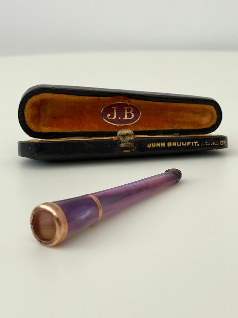 Art Deco Antique Cheroot Holder in Gold and Early Plastic - Etsy