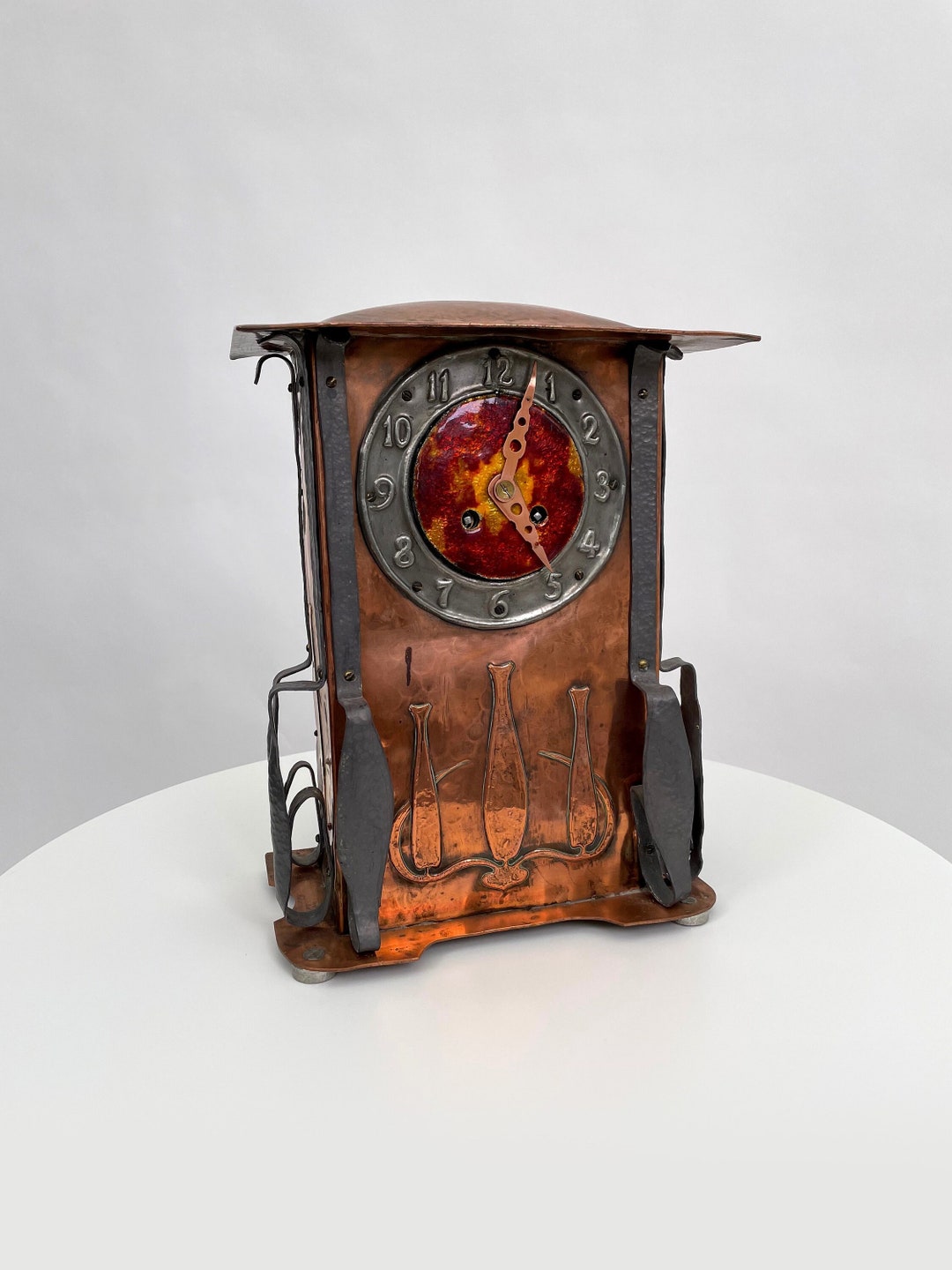 Arts and Crafts Movement Copper and Enamel Mantel Clock No - Etsy
