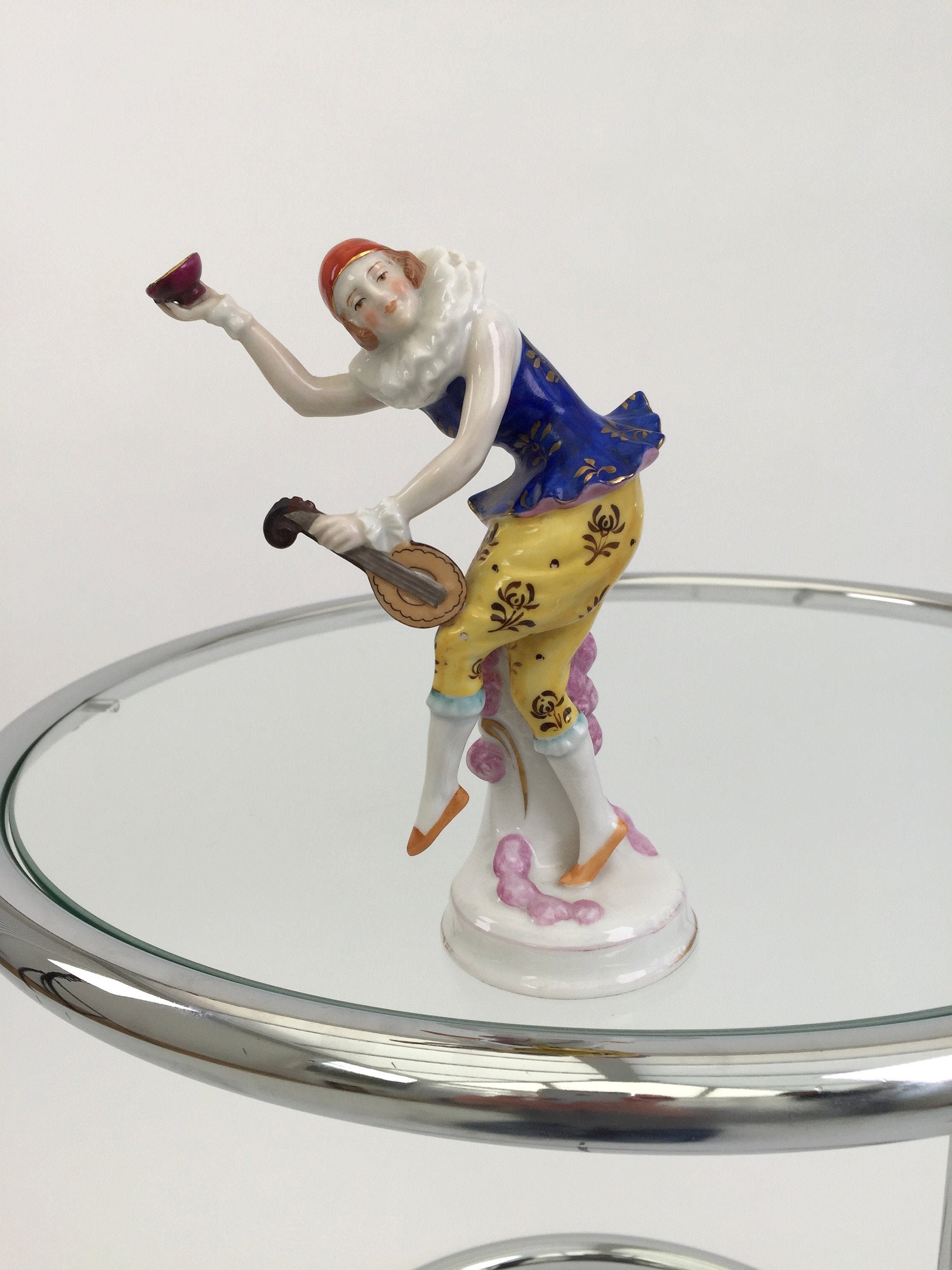 Image of 1920S Ceramic Dancer Figure Pierette Vintage Antique