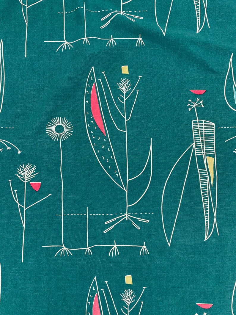 1950s Lucienne Day Herb Antony fabric curtain vintage image 4