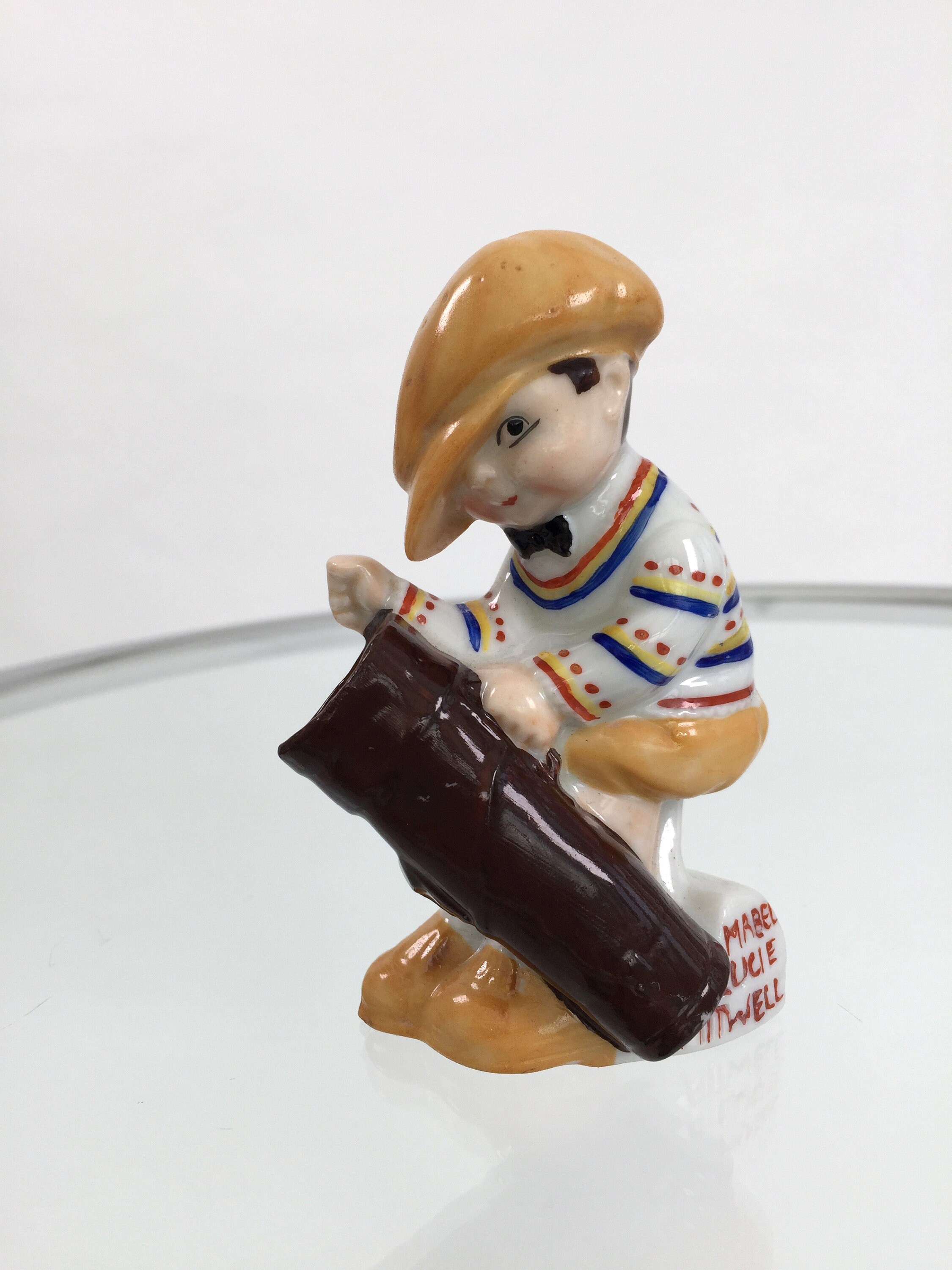 Image of 1920S Mabel Lucie Attwell Golfing Figure Ceramic Vintage Antique