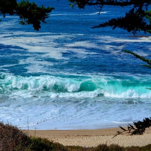 Ocean Beach Wall Art Instant Download, Coastal Print, Ocean Wall Decor, Scenic Wall Art, Wave Print, Carmel