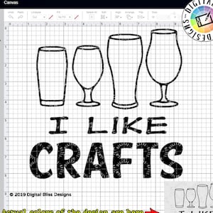 SVG, I Like Crafts, Craft Beer, Beer Glasses, Cut File, Clip Art, Line Art, Template