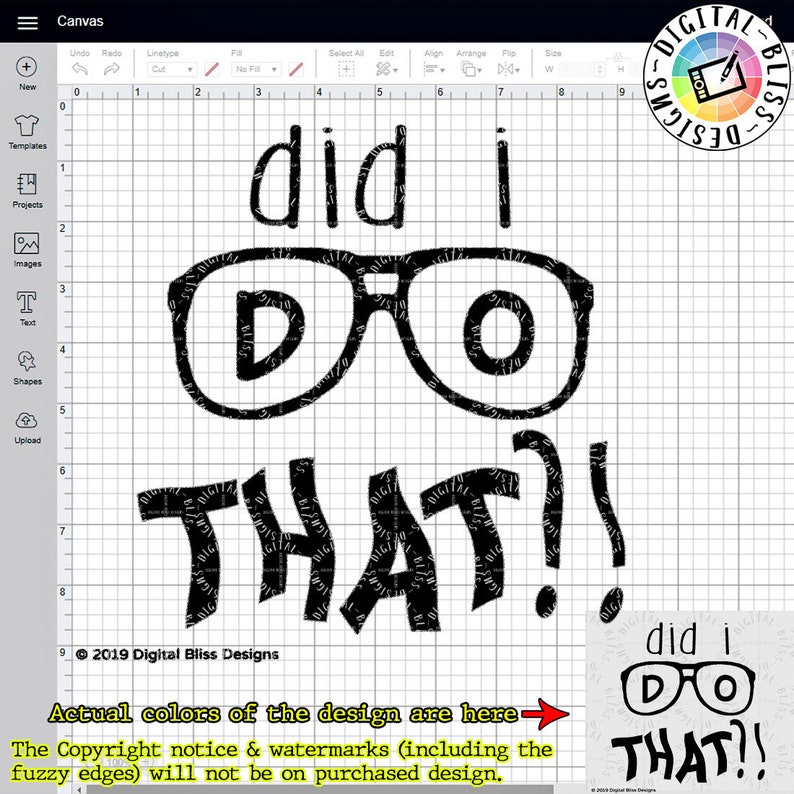 SVG, Did I Do That, Cut File, Clip Art, Line Art, Template image 1
