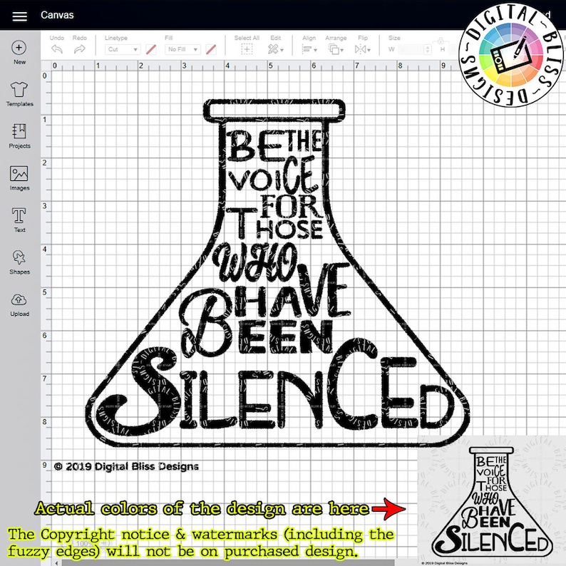 SVG, Be the Voice for Those Who Have Been Silenced, Cut File, Clip Art, Line Art, Template image 1
