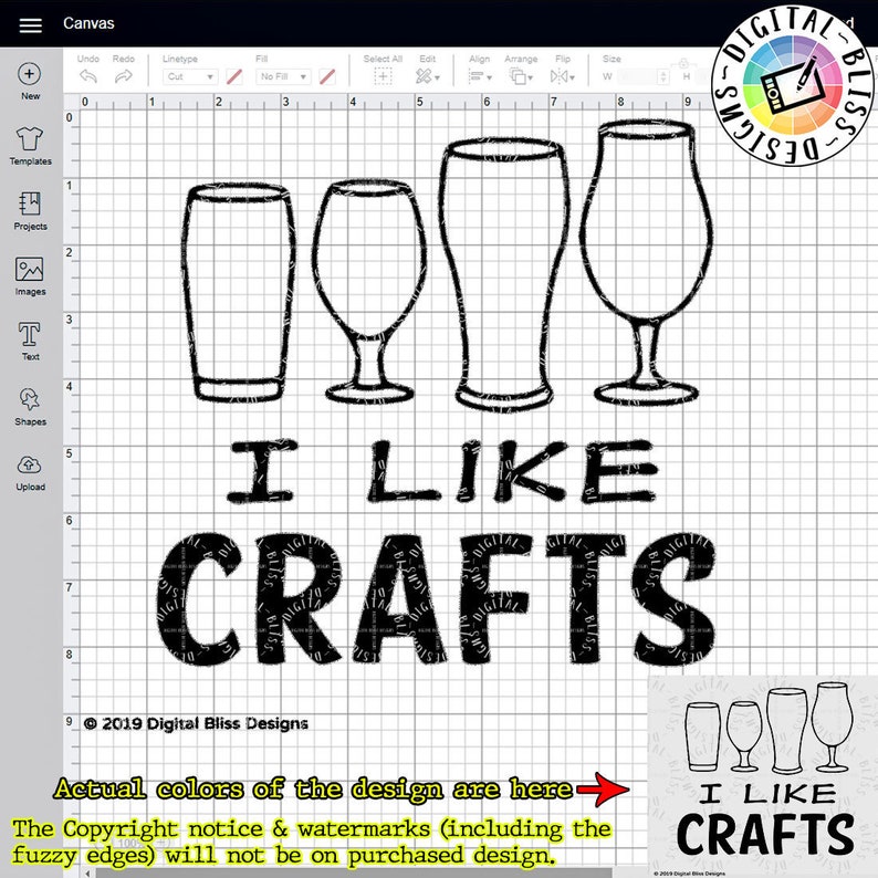 SVG I Like Crafts Craft Beer Beer Glasses Cut File Clip | Etsy