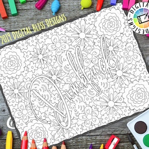 Adult Coloring Page, Cuss, Swear Word, Rude, Obscene, Printable, Adult Content, Mature, Instant Download, Dumbfuck