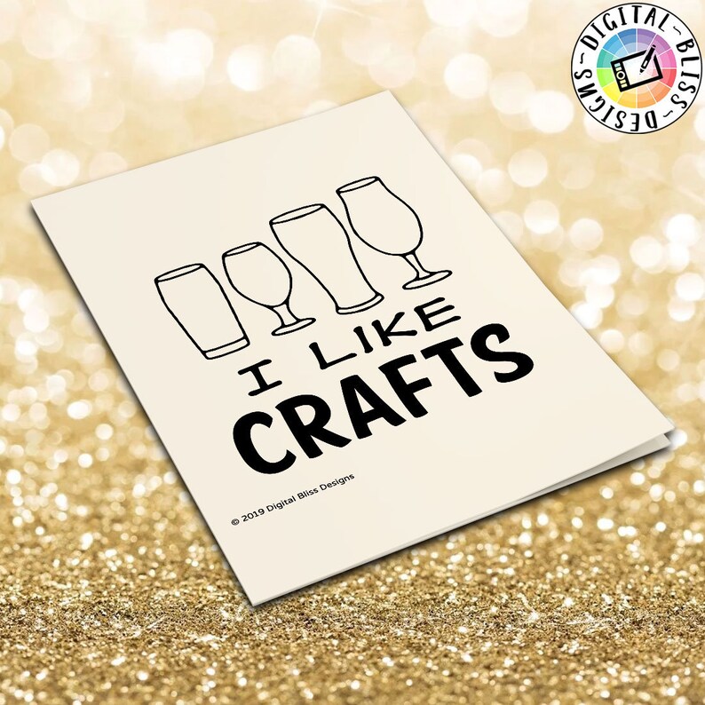 Download SVG I Like Crafts Craft Beer Beer Glasses Cut File Clip | Etsy