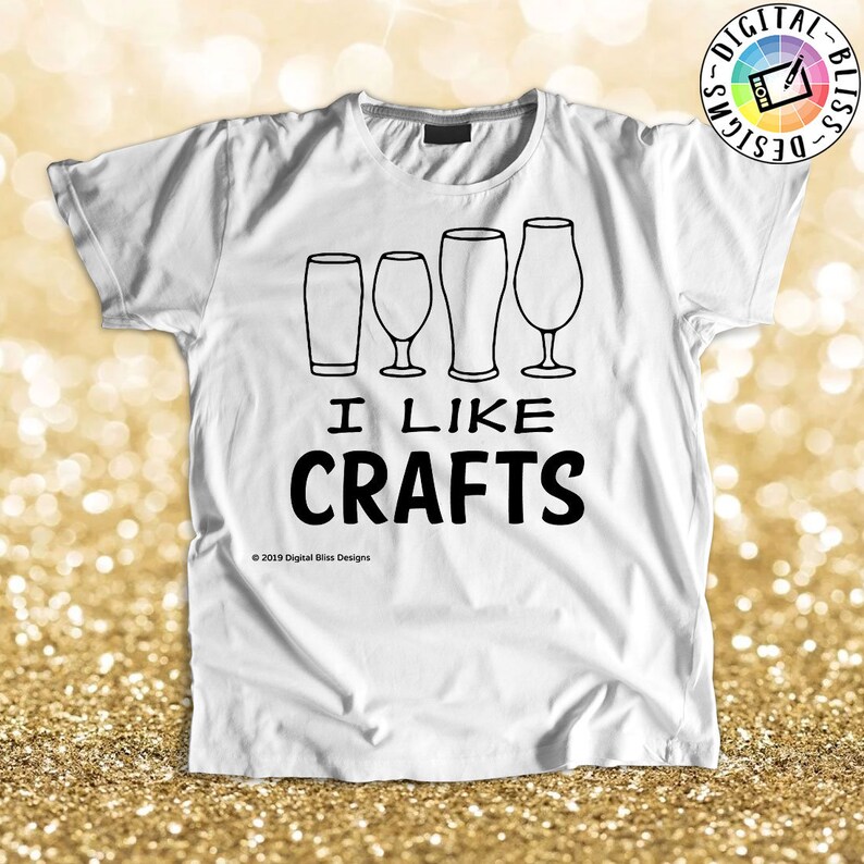 Download SVG I Like Crafts Craft Beer Beer Glasses Cut File Clip | Etsy