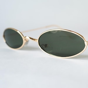 Chic Retro Vintage Oval Slim Sunglasses, metal frame, women, festival, round, shades, stylish, 10 colors