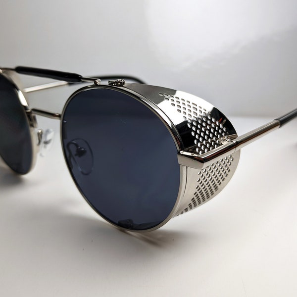 Steampunk Sunglasses Metal Goggles, Goth, Punk, Cyberpunk, 4 available colors