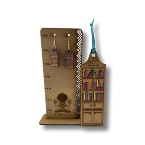 The BOUGIE BOOKWORM Set Bookmarks, Earrings & Keychains GIFTS for Bookclubs, Readers, Book Lovers, Teachers, Authors, Publishers image 8