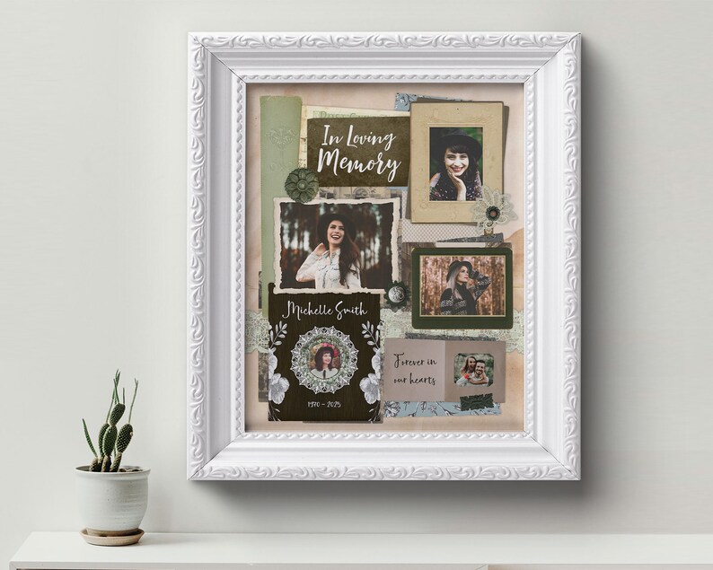 Funeral Poster Antique Vintage Scrapbook Memorial Display - Etsy