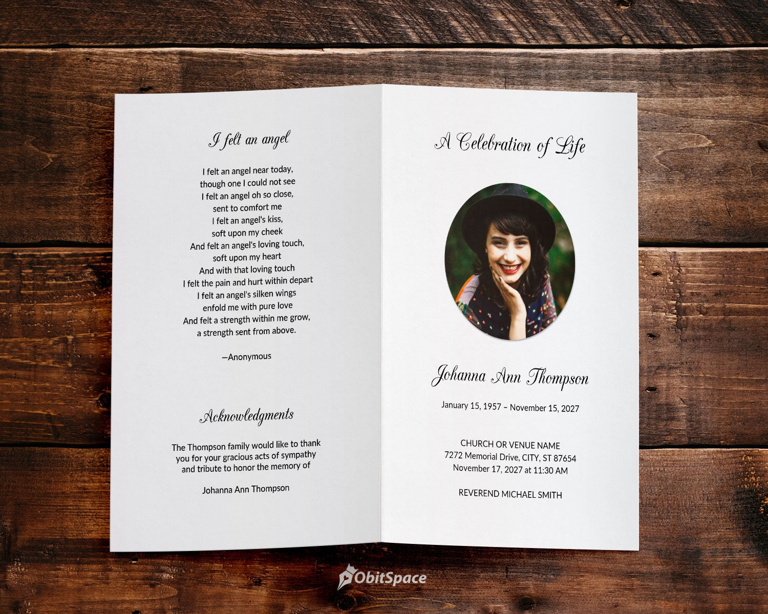 Funeral Program Template Celebration of Life Obituary Etsy Funeral Program Template Celebration of Life Obituary Etsy