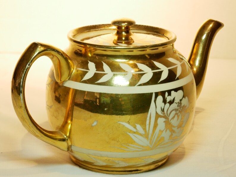 Sadler Teapot Vintage Teapot Lusterware Teapot Tea Set Etsy