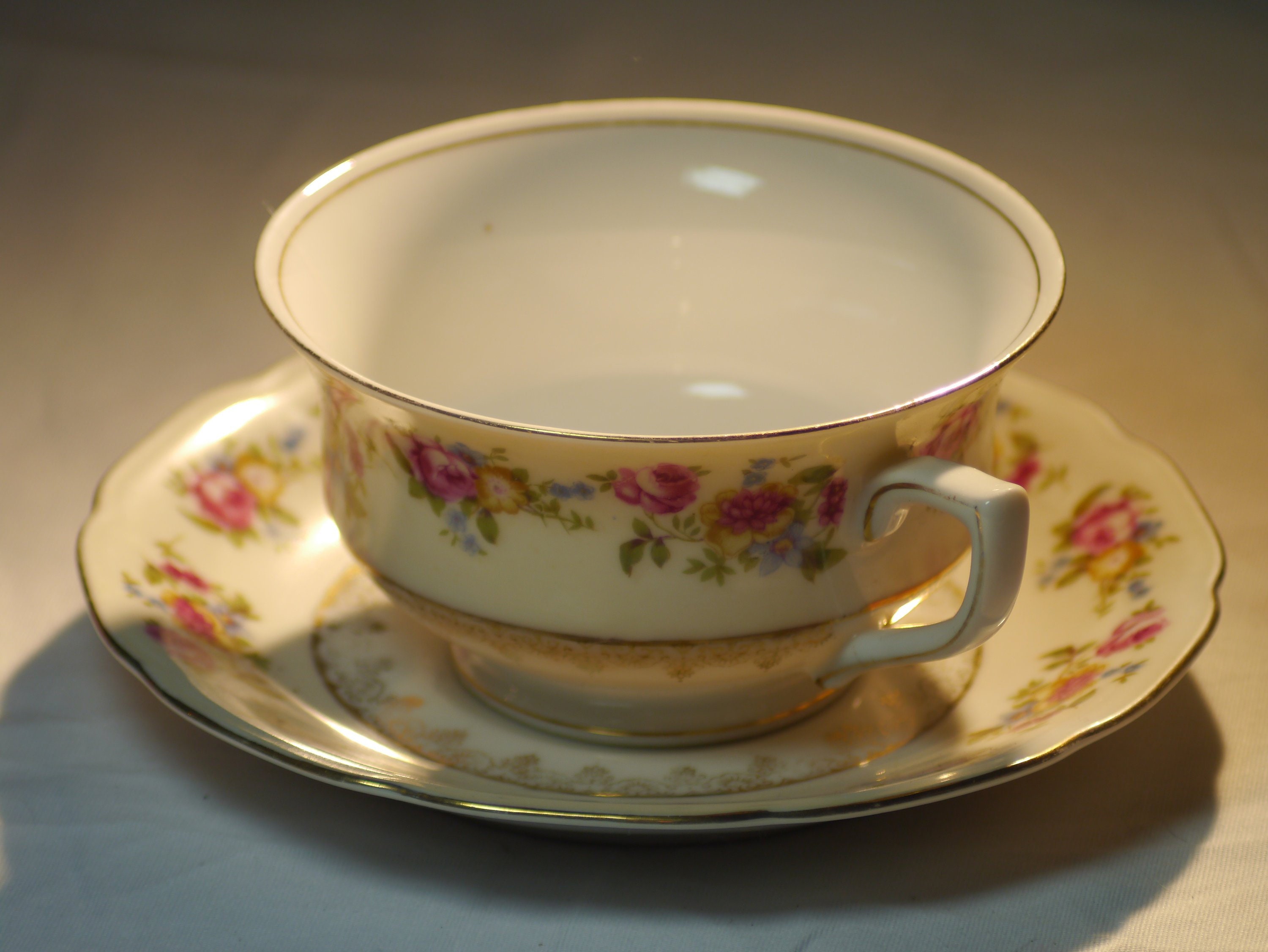 Vintage Teacup and Saucer Set Gold Castle Made in Occupied Etsy