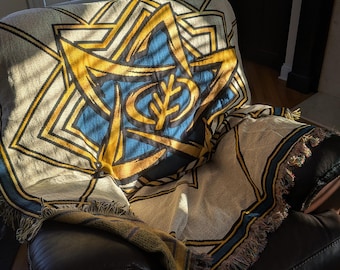 Arkham Horror Elder Sign Throw/Blanket | 100% Cotton Tapestry - Queen - Made in the U.S.A.