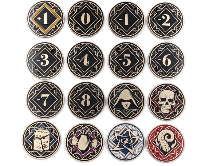 Arkham Horror LCG Chaos Tokens - Full Core Pack | Fan-Made Compatibles from Aurbits for the Mythos