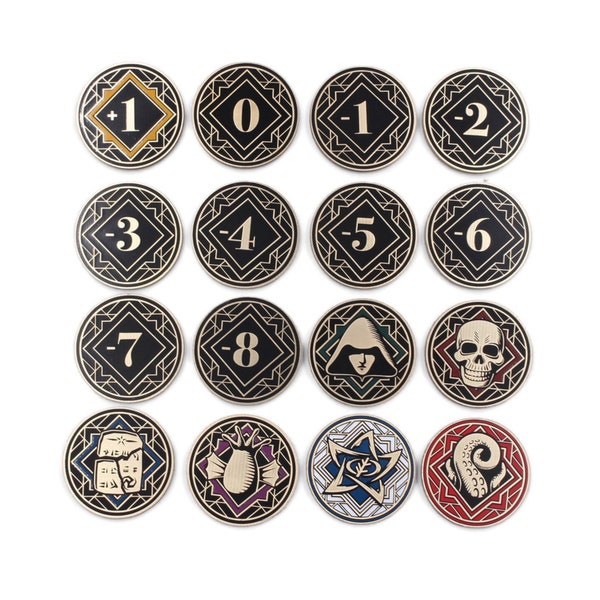Arkham Horror LCG Chaos Tokens - Full Core Pack | Fan-Made Compatibles from Aurbits for the Mythos