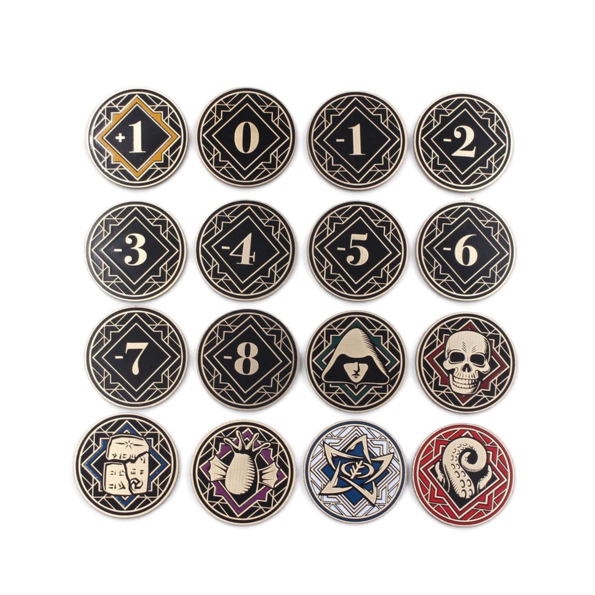Arkham Horror LCG Chaos Tokens - Full Core Pack | Fan-Made Compatibles from Aurbits for the Mythos
