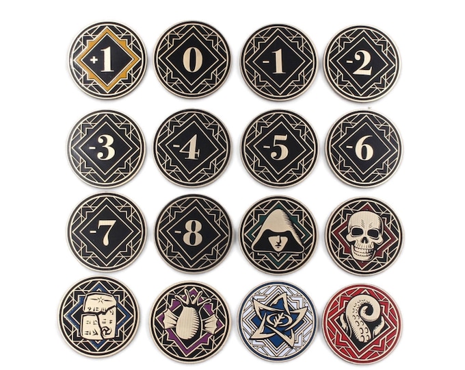 Arkham Horror LCG Chaos Tokens - Full Core Pack | Fan-Made Compatibles from Aurbits for the Mythos