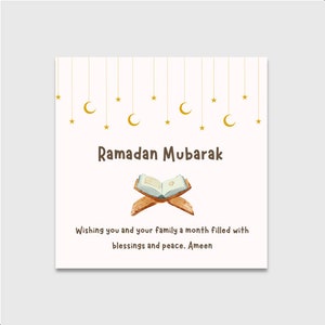 Biglietto Ramadan / Ramadan Mubarak / Ramadan Kareem / Biglietto del mese sacro / Mese islamico / Islam / Biglietto d'auguri Ramadan / Regalo