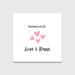 Love & Dua Greeting Card | Love | Duas | Prayers | Islamic Greeting Card | Islam | Loved ones | Thinking of you Card