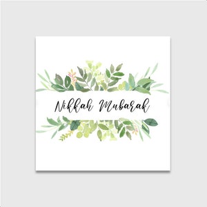 Nikkah Mubarak - Cartões para ocasiões de casamento | Nikkah | Casamento Islâmico | Shaadi | Recepção de casamento Nikkah | Islã | Casamento Muçulmano