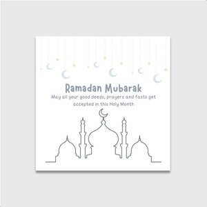 Ramadan Mubarak / Ramadan Kareem / Eid / Biglietto d'auguri / Biglietto d'auguri di Ramadan / Mese di digiuno / Biglietto del mese sacro / Biglietto islamico / Ramadan