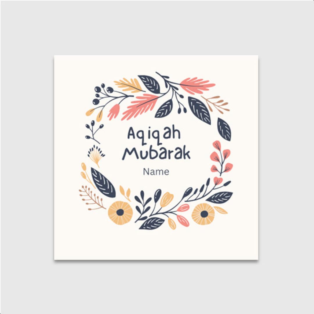 Personalised Aqiqah Mubarak Greeting Card | Aqiqah Mubarak