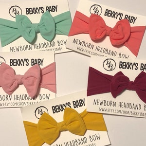 Baby Girl Headband; Knot Bow Headband; Newborn Baby Bows; Big Bow; Newborn Headband Bows