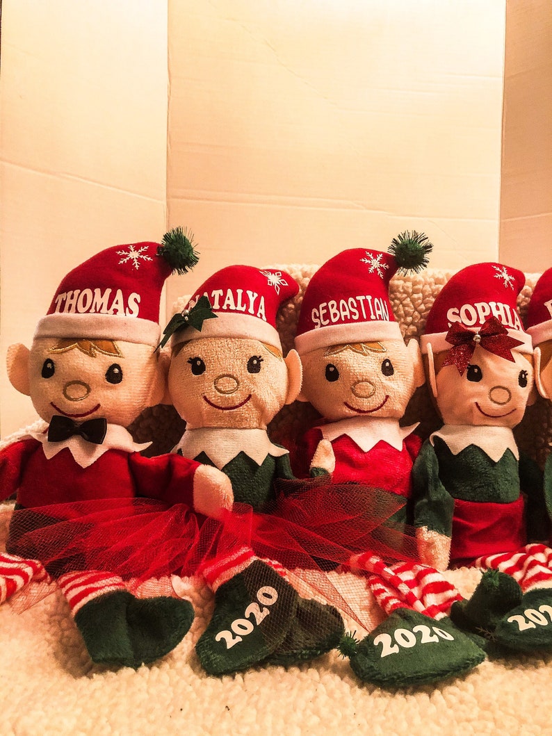 Personalized Christmas Elf Plush: Custom Name & Year, Stocking Stuffer ...
