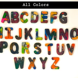 Nombres de Crayon; Letras de Crayon; Favor de la fiesta de cumpleaños de los niños; Nombre personalizado de la carta de Crayon